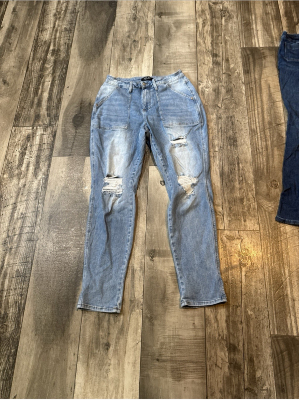 Judy Blue Women’s Jeans Sz 14W waist Boyfriend Fit High Waist distressed plus Sz